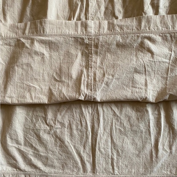 Cotton Ginny 100% Maxi Drawstring Khaki Cargo Skirt Side Slits Pockets Light M - Picture 8 of 8